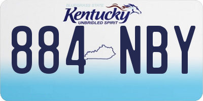 KY license plate 884NBY