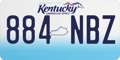 KY license plate 884NBZ