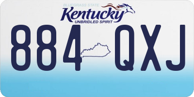 KY license plate 884QXJ