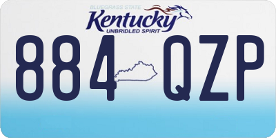 KY license plate 884QZP