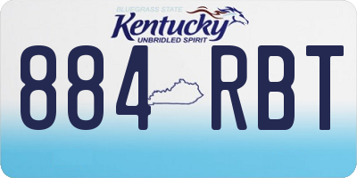 KY license plate 884RBT