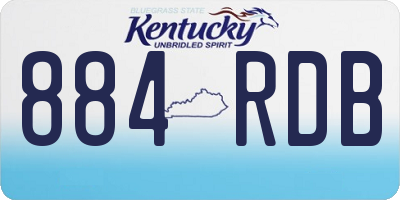 KY license plate 884RDB