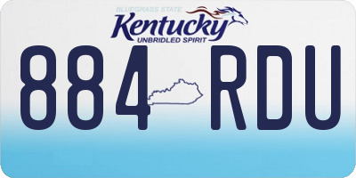 KY license plate 884RDU
