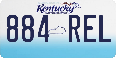KY license plate 884REL