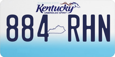 KY license plate 884RHN