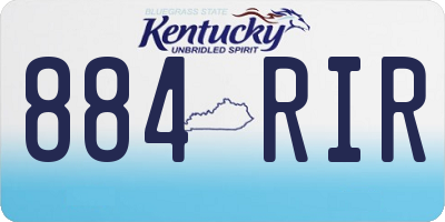 KY license plate 884RIR