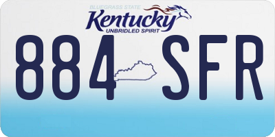 KY license plate 884SFR