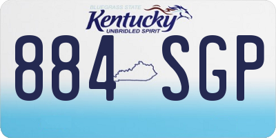 KY license plate 884SGP