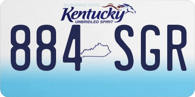KY license plate 884SGR