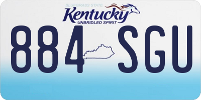 KY license plate 884SGU