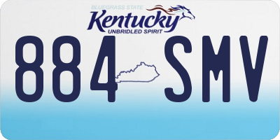 KY license plate 884SMV