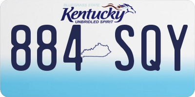 KY license plate 884SQY