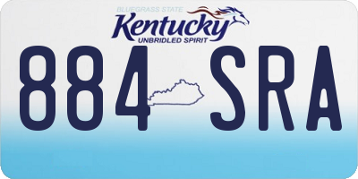 KY license plate 884SRA