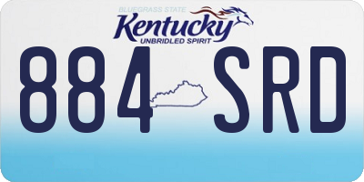 KY license plate 884SRD