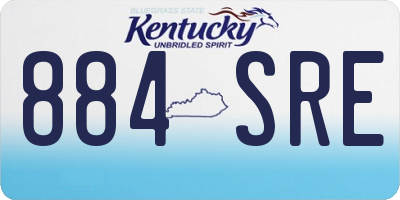 KY license plate 884SRE
