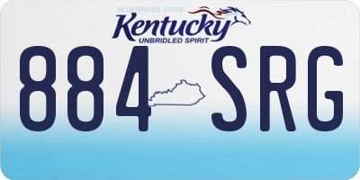 KY license plate 884SRG