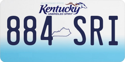 KY license plate 884SRI