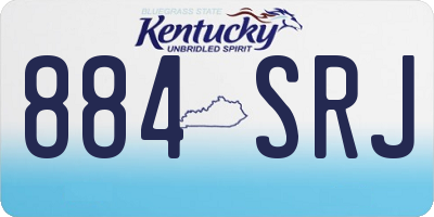KY license plate 884SRJ