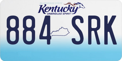 KY license plate 884SRK