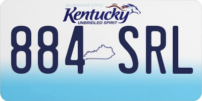 KY license plate 884SRL