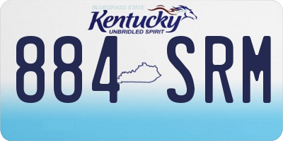 KY license plate 884SRM