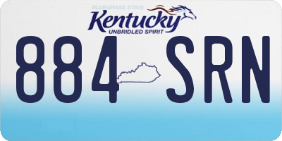 KY license plate 884SRN