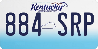 KY license plate 884SRP