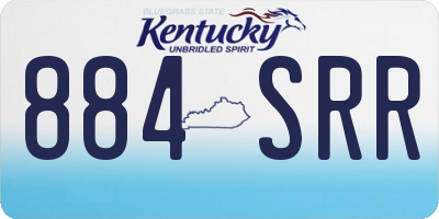 KY license plate 884SRR