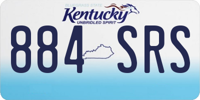 KY license plate 884SRS
