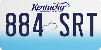 KY license plate 884SRT