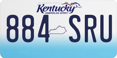 KY license plate 884SRU