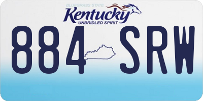 KY license plate 884SRW
