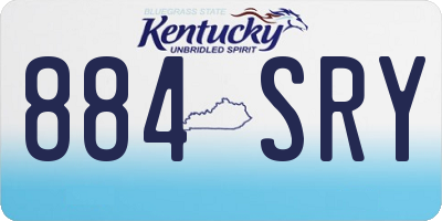 KY license plate 884SRY