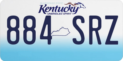 KY license plate 884SRZ