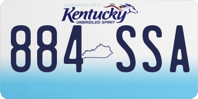 KY license plate 884SSA