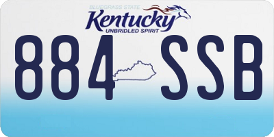 KY license plate 884SSB