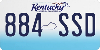 KY license plate 884SSD