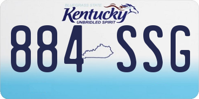 KY license plate 884SSG