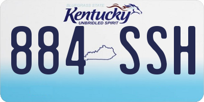 KY license plate 884SSH