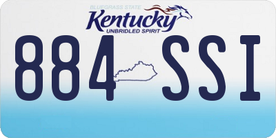 KY license plate 884SSI