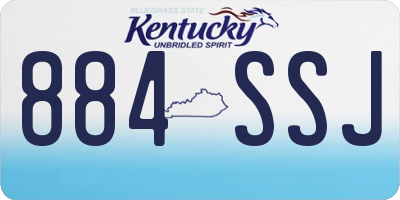 KY license plate 884SSJ