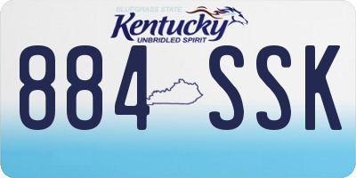 KY license plate 884SSK