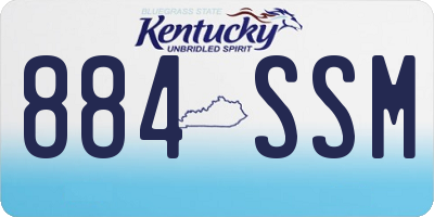 KY license plate 884SSM