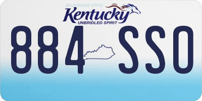 KY license plate 884SSO