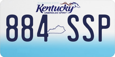 KY license plate 884SSP