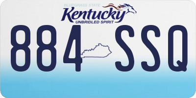 KY license plate 884SSQ