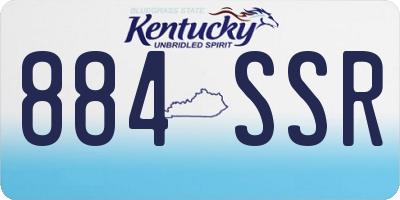 KY license plate 884SSR
