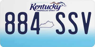 KY license plate 884SSV
