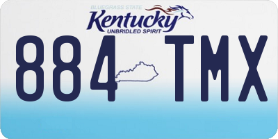 KY license plate 884TMX
