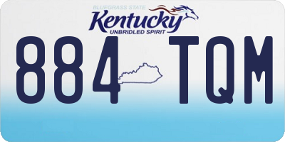 KY license plate 884TQM